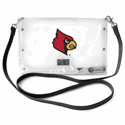 Louisville Cardinals Clear Envelope Purse STRAP