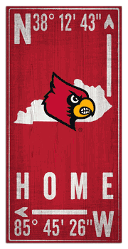 Louisville Cardinals Coordinate 6x12 Sign