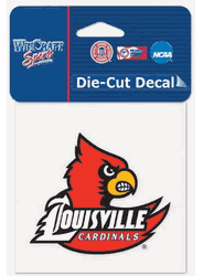 Louisville Cardinals Decal 4x4 Perfect Cut Color