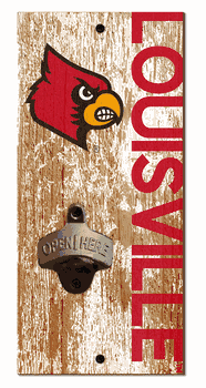 Louisville Cardinals Distressed Bottle Opener