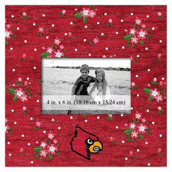 Louisville Cardinals Floral 10x10 Frame