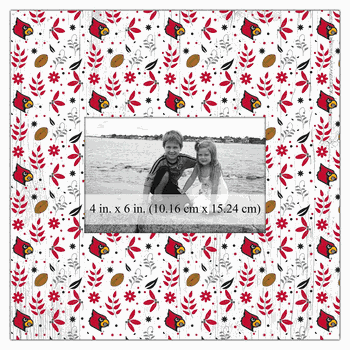 Louisville Cardinals Floral Pattern 10x10 Frame