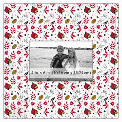 Louisville Cardinals Floral Pattern 10x10 Frame