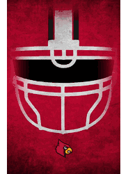 Louisville Cardinals Ghost Helmet 17x26