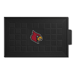 Louisville Cardinals Heavy Duty Vinyl Medallion Door Mat - 19.5in. x 31in.
