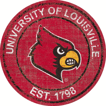 Louisville Cardinals Heritage Logo Round Sign
