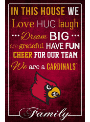 Louisville Cardinals In This House 17x26