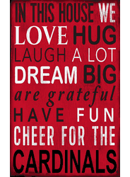 Louisville Cardinals In This House Sign