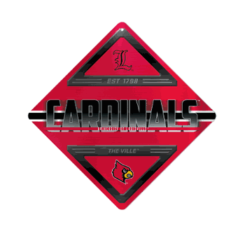 Louisville Cardinals  Metal Sign 16.5