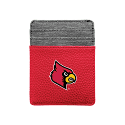 Louisville Cardinals Pebble Front Pocket Wallet Light Red