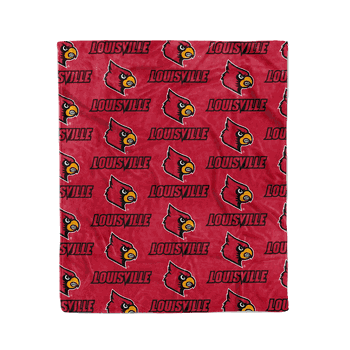 Louisville Cardinals Plush Throw 50x60