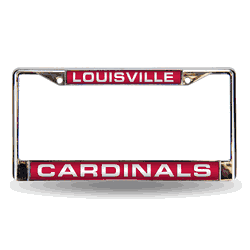 Louisville Cardinals Red Laser Chrome Frame