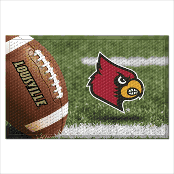 Louisville Cardinals Rubber Scraper Door Mat