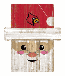 Louisville Cardinals Santa Ornament