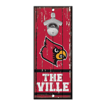 Louisville Cardinals Sign Wood 5x11 Bottle Opener