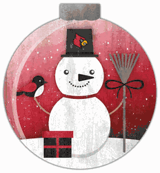 Louisville Cardinals Snowglobe 12in Wall Art