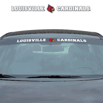 Louisville Cardinals Sun Stripe Windshield Decal 3.25 in. x 34 in.