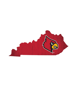 Louisville Cardinals Team Color Logo State Sign