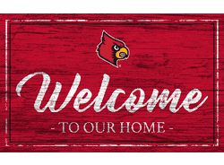 Louisville Cardinals Team Color Welcome 11x19 Sign