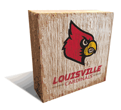 Louisville Cardinals Team Logo Block 6X6