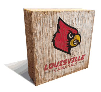 Louisville Cardinals Team Logo Block 6X6