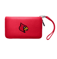 Louisville Cardinals Zip Organizer Wallet Pebble Light Red