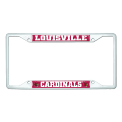Louisville White Metal License Plate Frame - 6.25"x12.25"