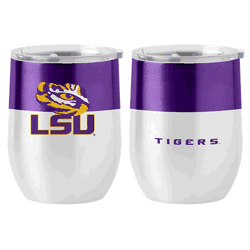 LSU 16oz Colorblock Stainless Curved Beverage