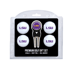 LSU 4 Ball Gift Set + Divot Tool & Marker