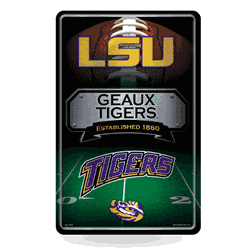 LSU Tigers  11" x 17" Metal Home Dcor Sign