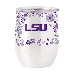 LSU Tigers 16oz Botanical Stainless Curved Beverage