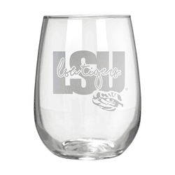 LSU Tigers 17oz Stemmless Wine Glass