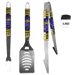 LSU Tigers 3 pc BBQ Set and Chip Clip