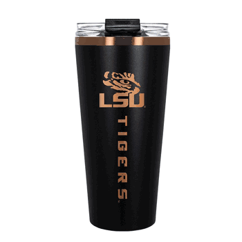 LSU Tigers 32oz Black and Copper Big Slim with Straw