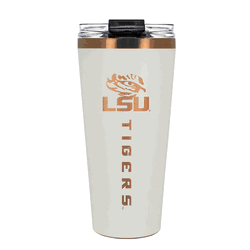 LSU Tigers 32oz Crme and Copper Big Slim Tumbler with Straw