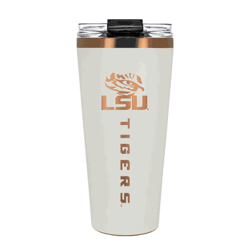 LSU Tigers 32oz Crme and Copper Big Slim Tumbler with Straw