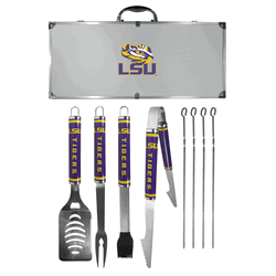 LSU Tigers 8 pc Logo BBQ Set
