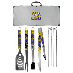 LSU Tigers 8 pc Tailgater BBQ Set
