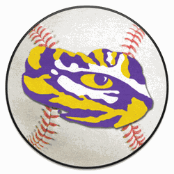 LSU Tigers Baseball Rug - 27in. Diameter