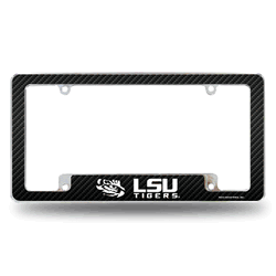 LSU Tigers Black 12" x 6" Chrome All Over Automotive License Plate Frame for Car/Truck/SUV