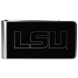 LSU Tigers Black and Steel Money Clip