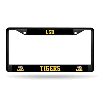 LSU Tigers  Black Chrome Frame with Plastic Inserts 12