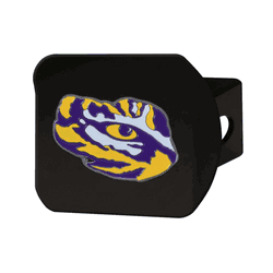 LSU Tigers Black Metal Hitch Cover - 3D Color Emblem