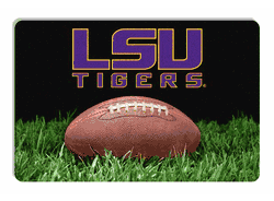 LSU Tigers Classic  Football Pet Bowl Mat - L