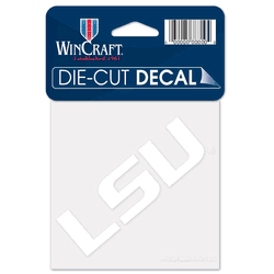 LSU Tigers Decal 4x4 Perfect Cut White Alternate