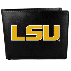 LSU Tigers Leather Bi-fold Wallet, Large Logo