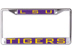 LSU Tigers License Plate Frame Inlaid Style
