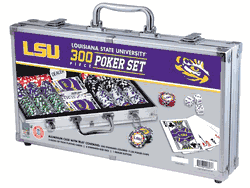LSU Tigers NCAA 300pc Poker Set