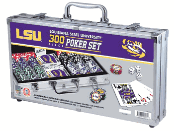 LSU Tigers NCAA 300pc Poker Set