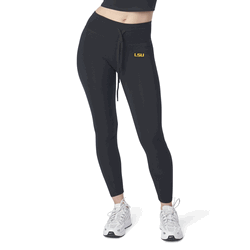 LSU Tigers NCAA Kadi 2x2 Ribbed Legging Black Large